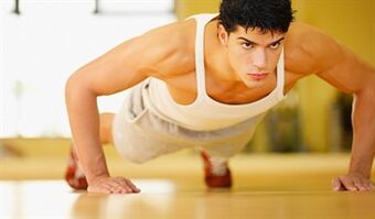 Мъж, изпълняващ гимнастическо упражнение с хроничен простатит